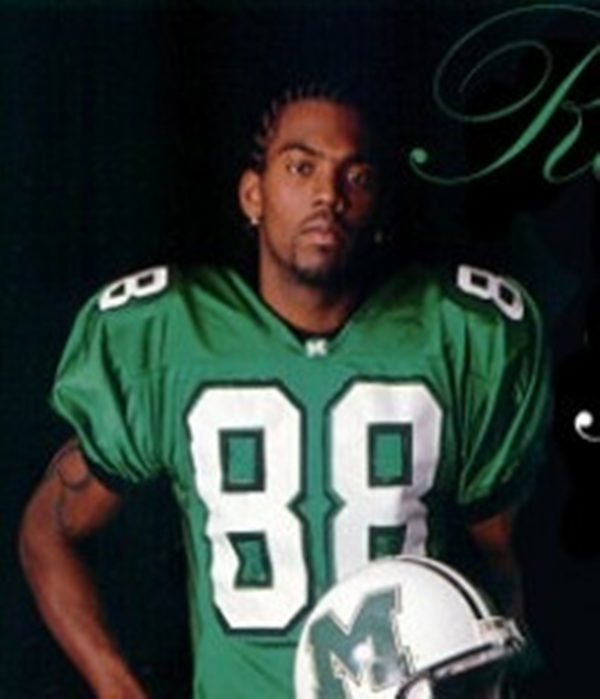 Mens Marshall Thundering Herd #88 Randy Moss Green Retro Throwback Football Jersey